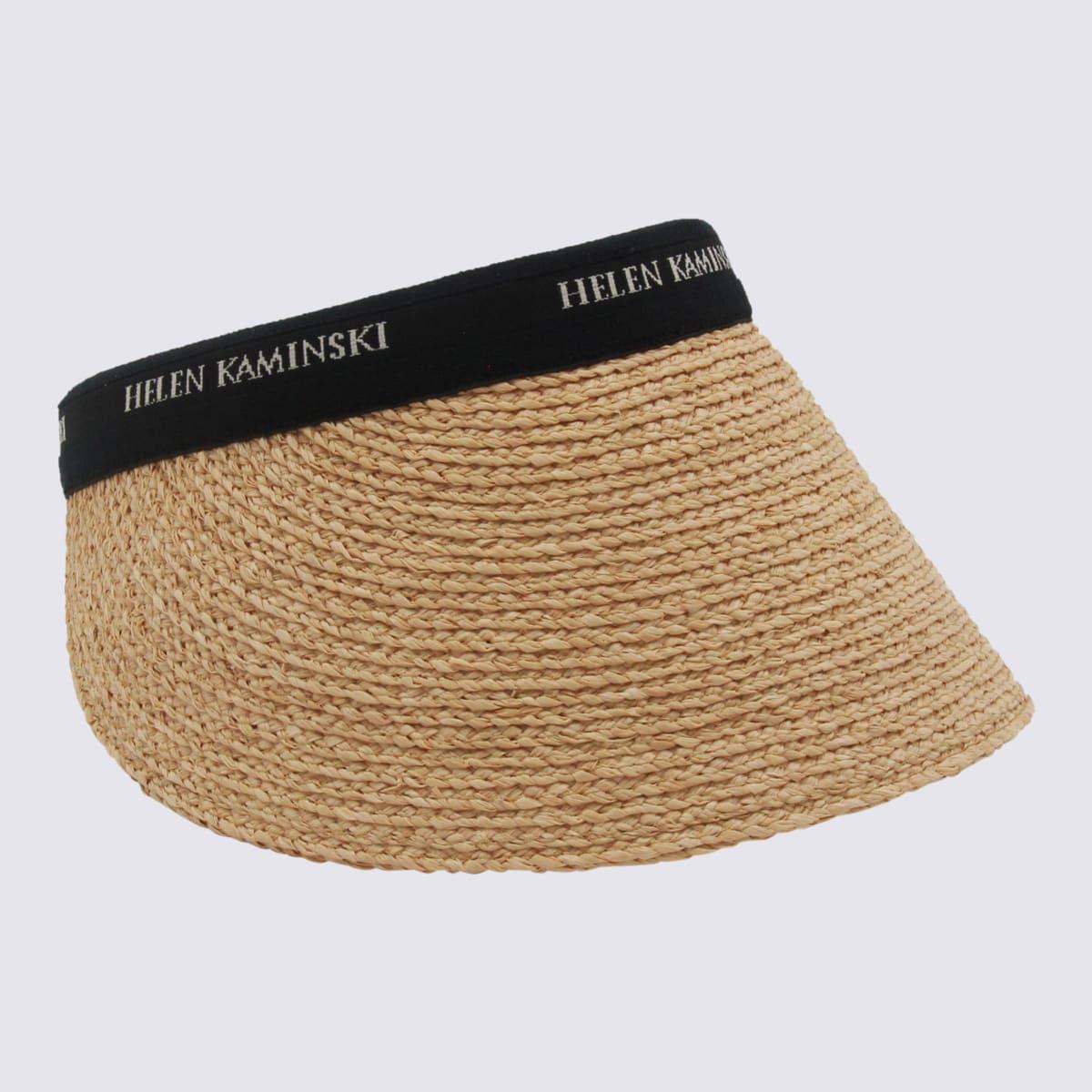 helen kaminski natural beige raffia hat