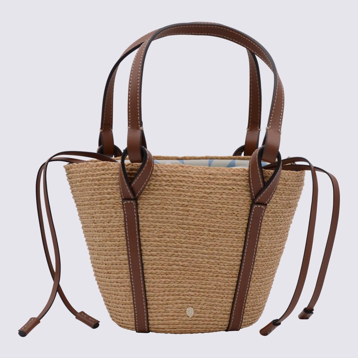 helen kaminski natural raffia satchel