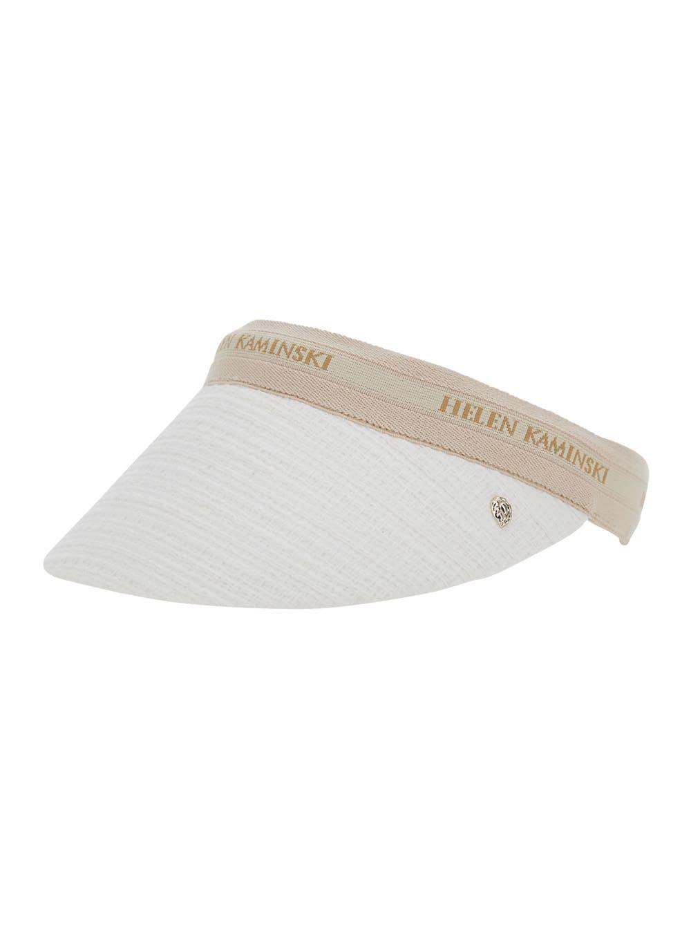 helen kaminski white carter hat with wide brim and elegant details in cotton for women