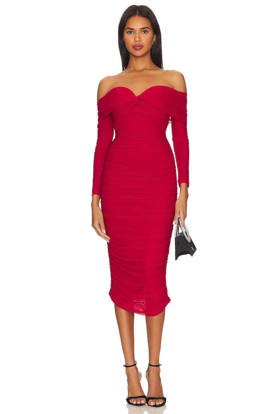 helena midi mesh dress