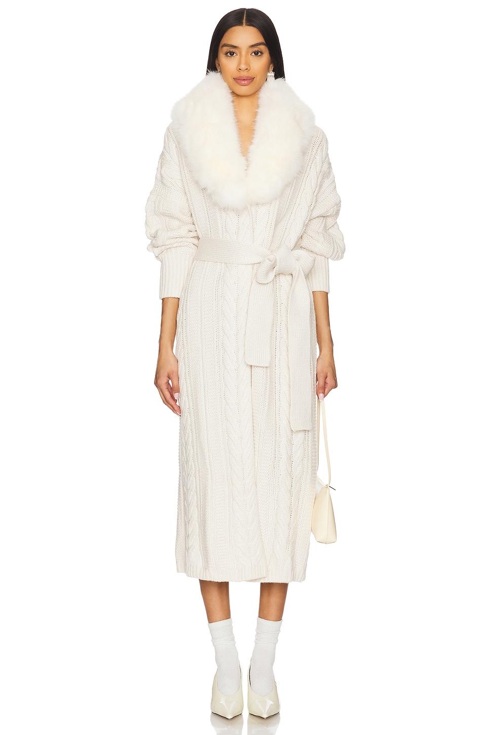 helena oversized faux fur knit coat