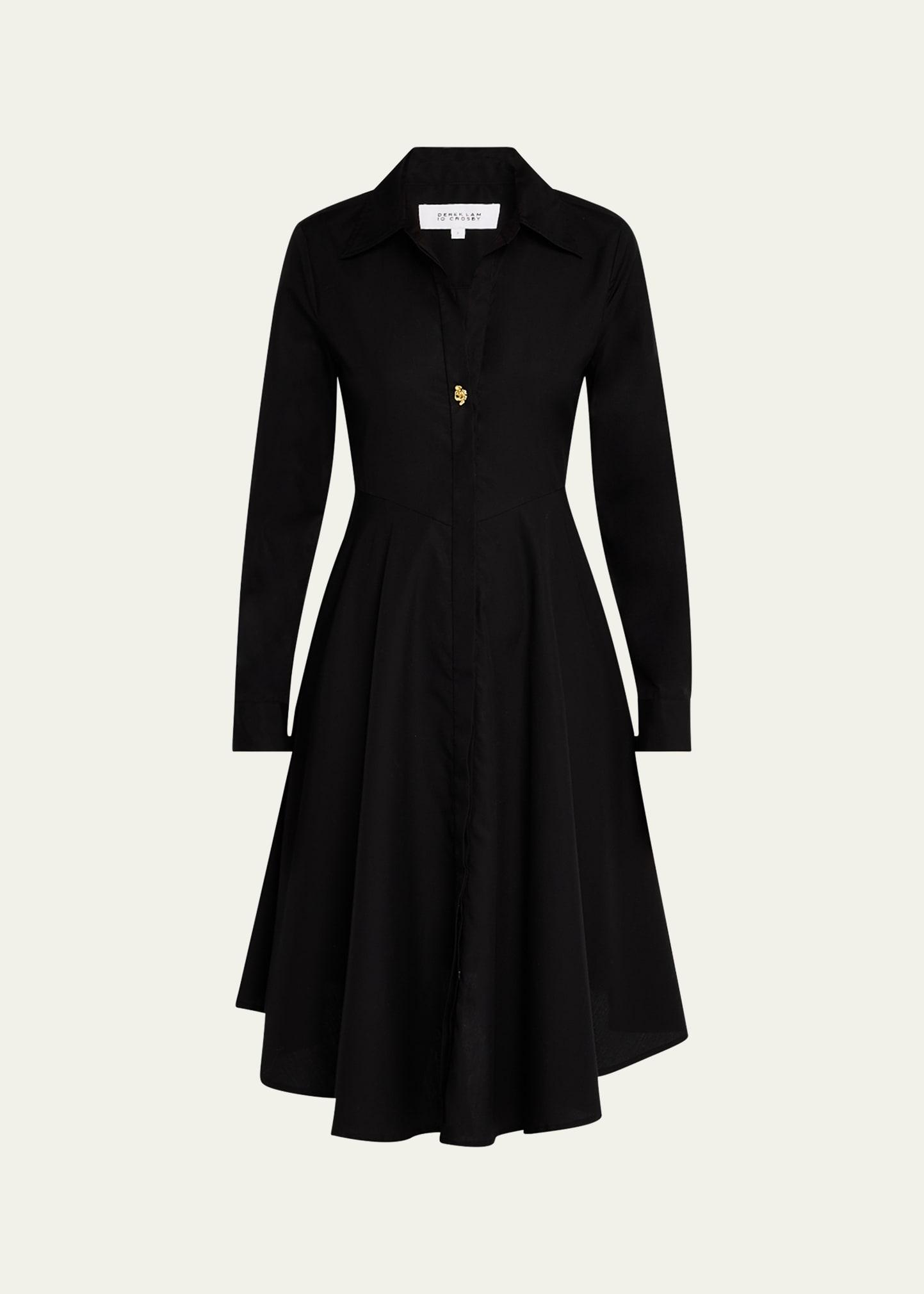helene asymmetrical shirtdress