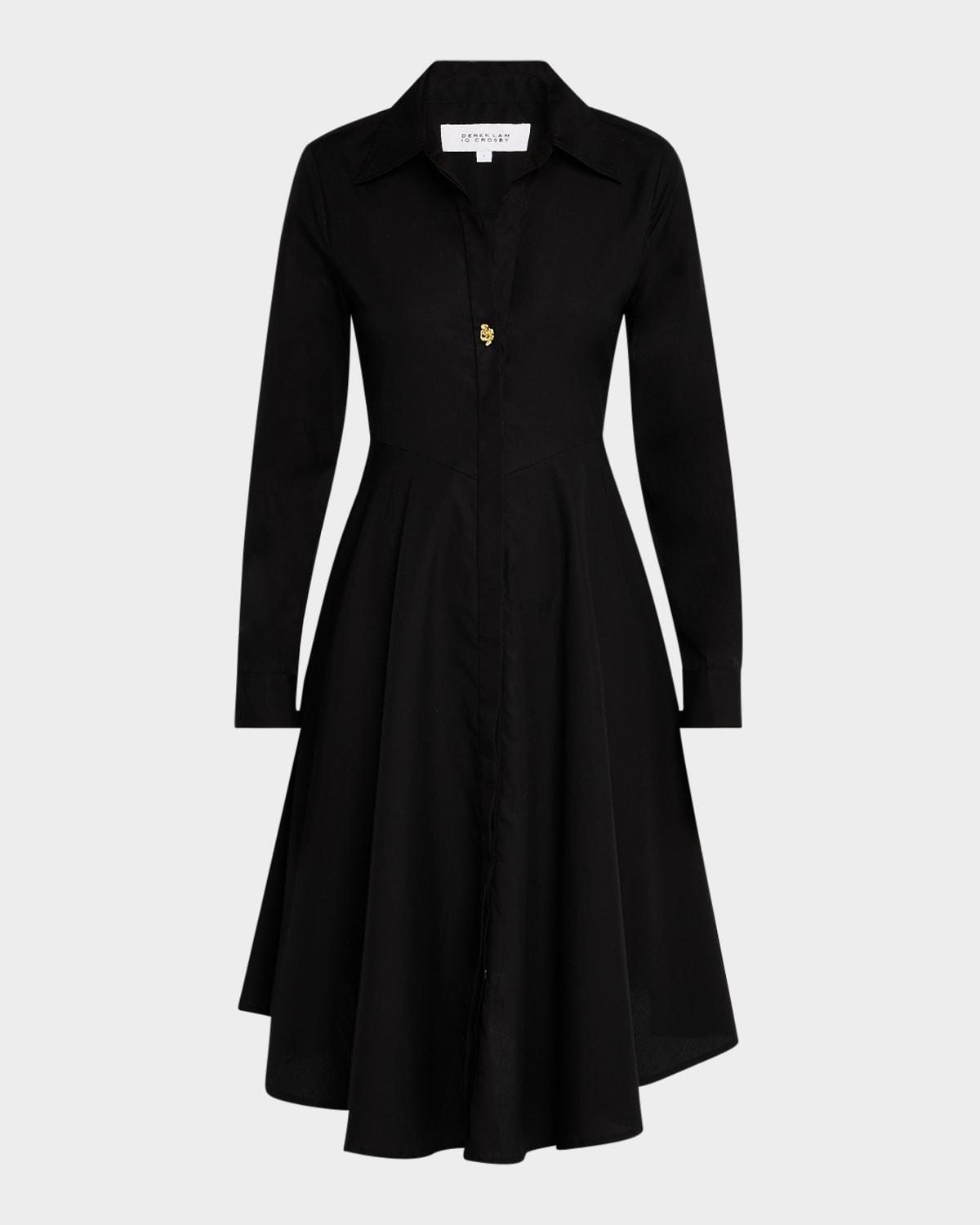 helene asymmetrical shirtdress