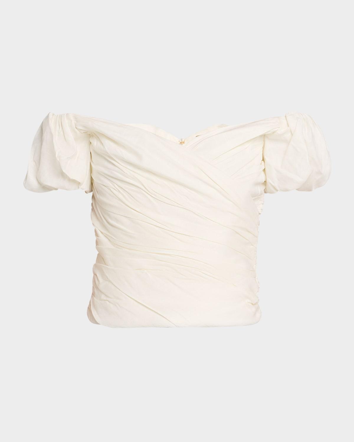 helene linen wrap top