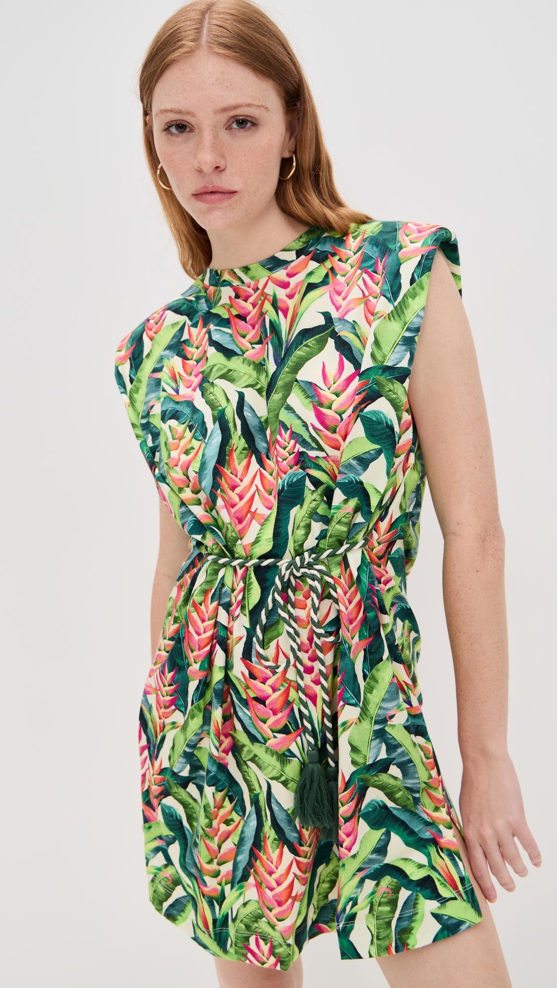 heli leaves pearl t-shirt jersey mini dress