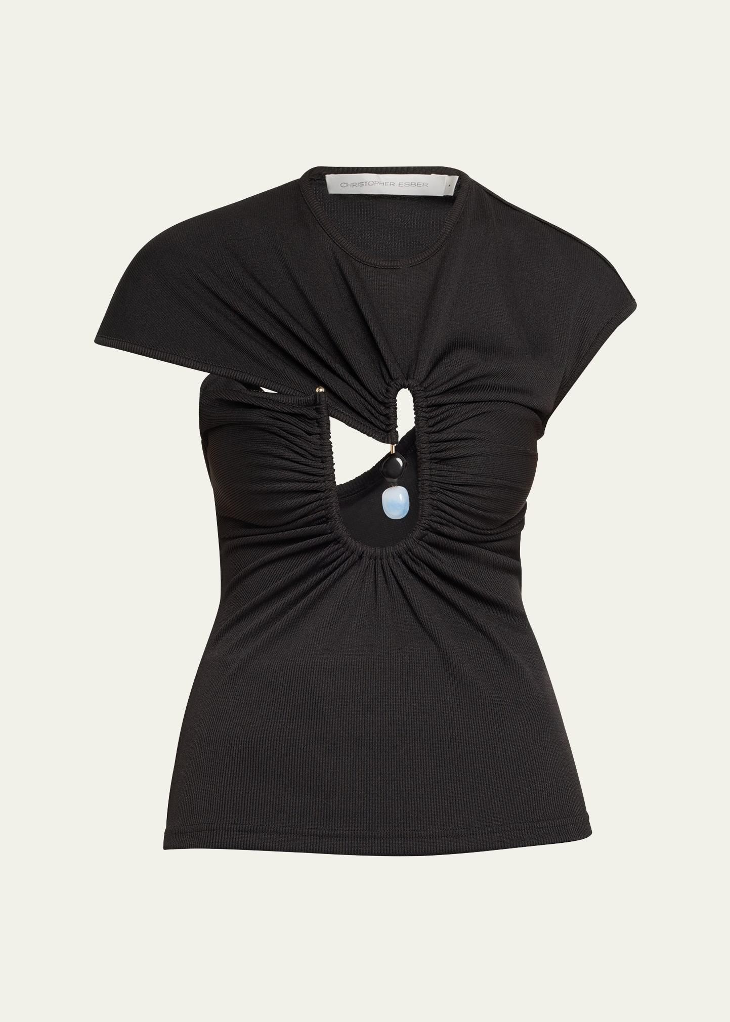 helix crystal ribbed tee