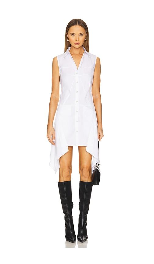 helmut lang bustier dress in white.