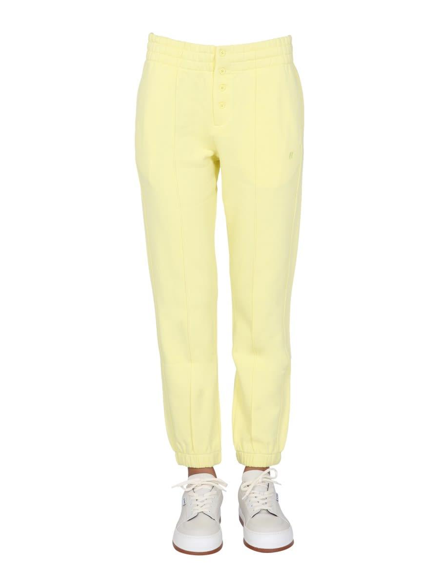 helmut lang jogging pants with buttons