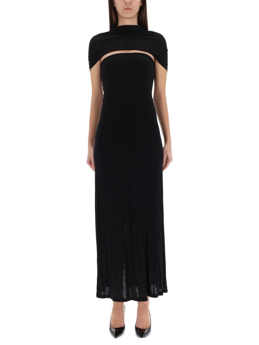 helmut lang long sash dress