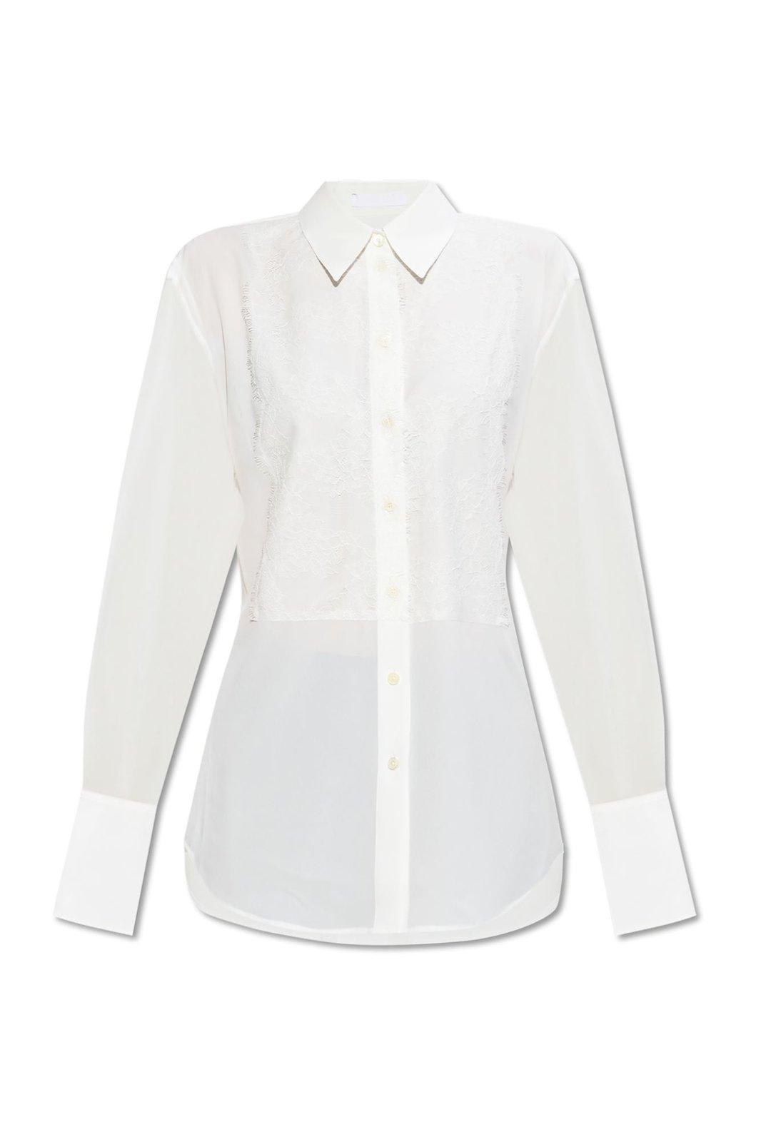 helmut lang relaxed lace shirt