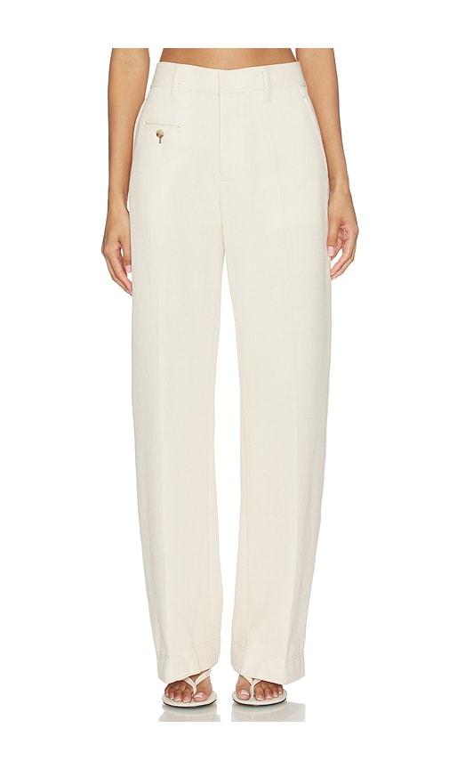 helmut lang sailor trouser in cream.