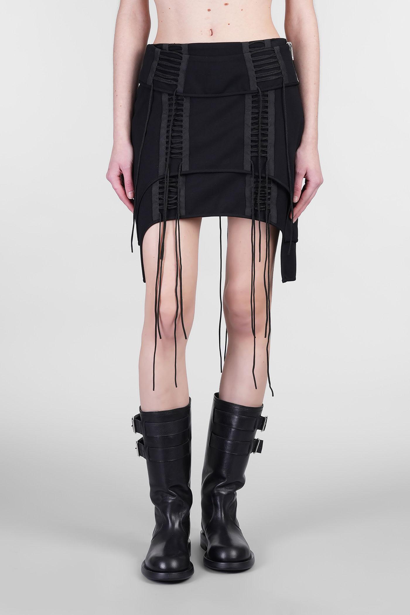 helmut lang skirt in black rayon