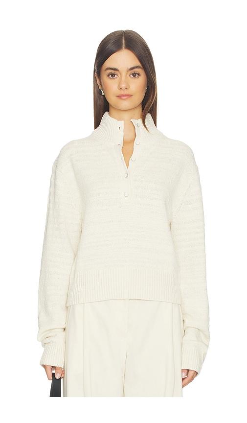 helmut lang slub button top in beige.