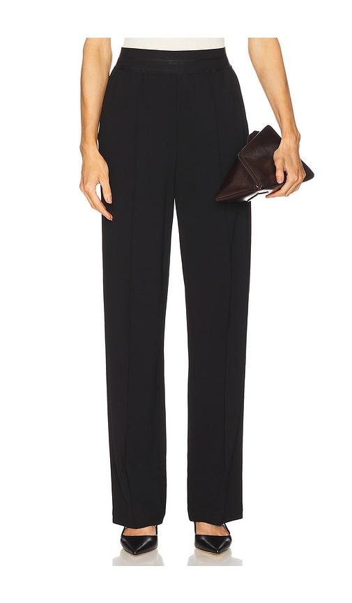 helmut lang straight trouser in black.
