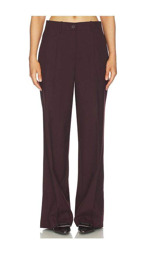 helmut lang vented trouser in brown.