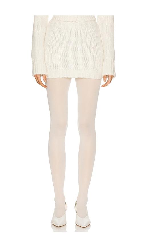 helsa annabelle knit skirt in ivory.