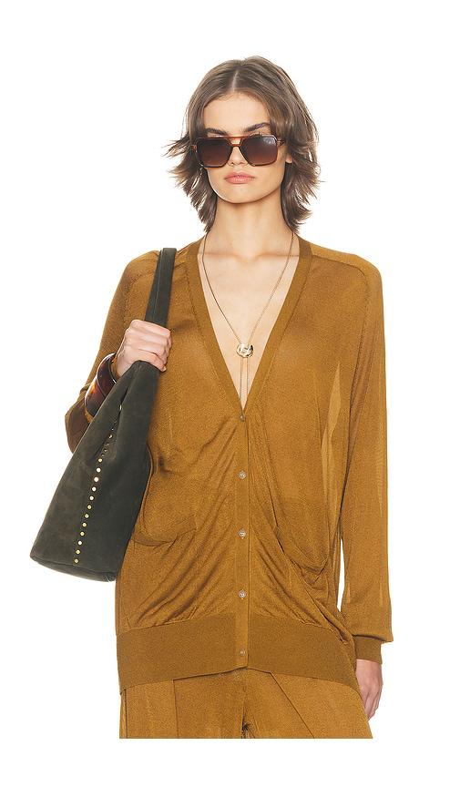 helsa arlena cardigan in olive.