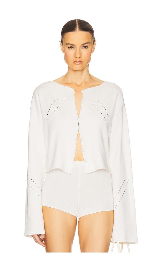 helsa celestine cardigan in cream.