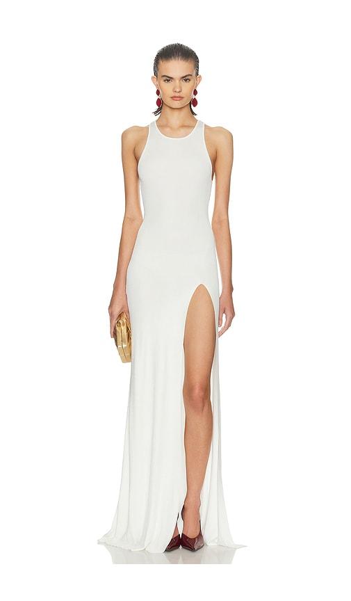 helsa charlene gown in cream.