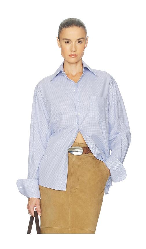 helsa classic oversized shirt in blue.