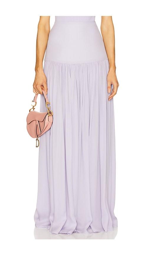 helsa diaphanous maxi skirt in lavender.