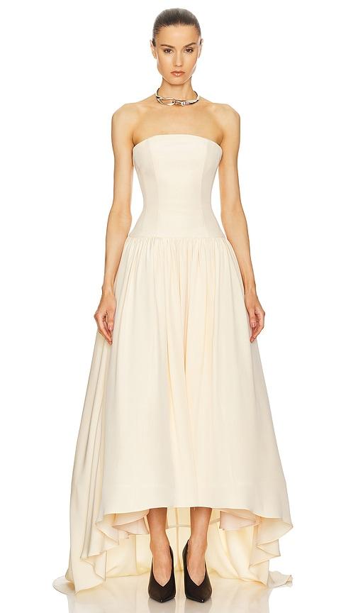 helsa gabrielle gown in pink.