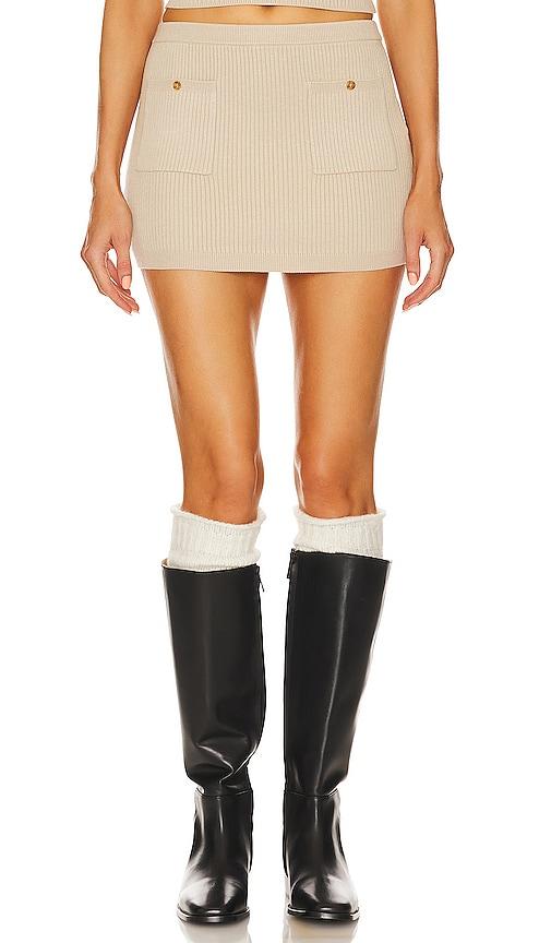 helsa gail mini skirt in neutral.