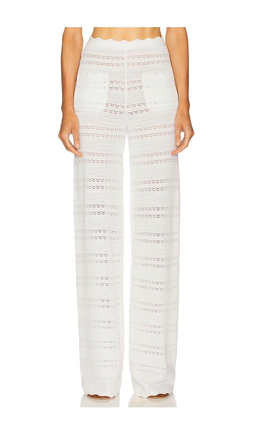 helsa kaitltn scalloped pant in ivory.