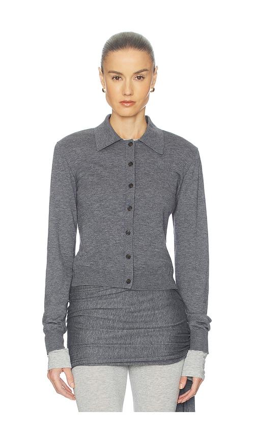 helsa kerstin knit cardigan in grey.