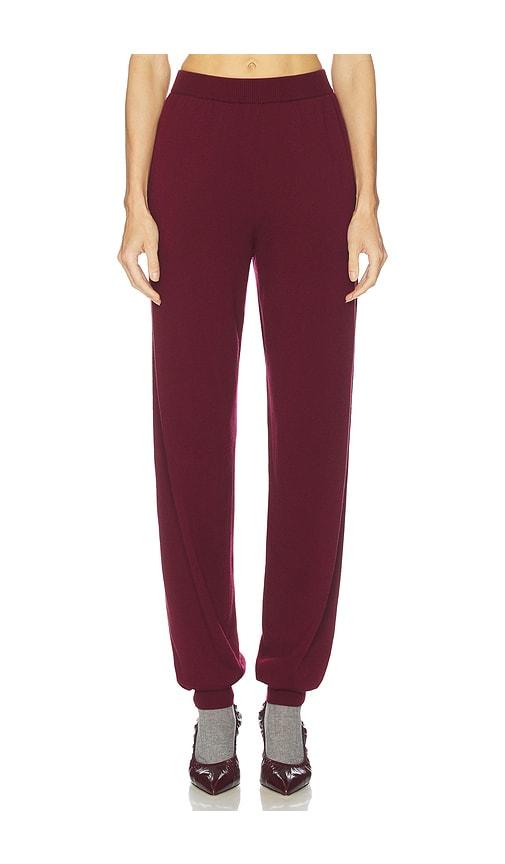 helsa kerstin knit jogger in burgundy.