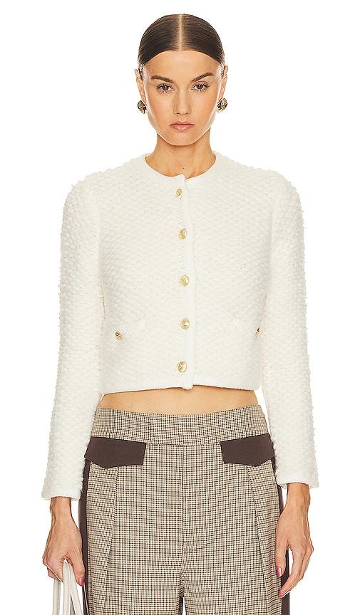 helsa laki cardigan in ivory.