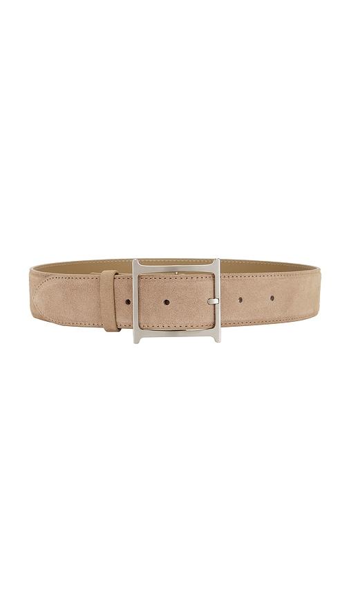 helsa logo belt in taupe.