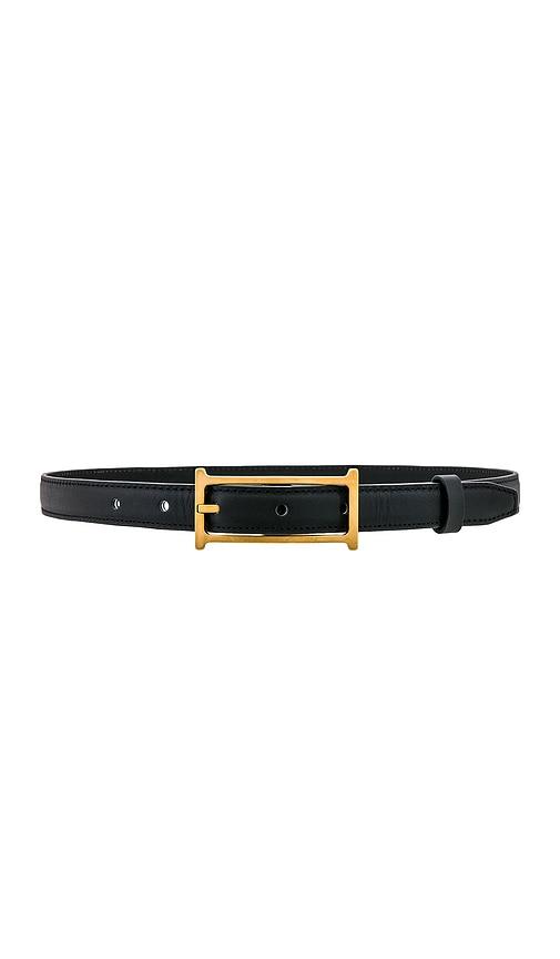 helsa logo mini belt in black.
