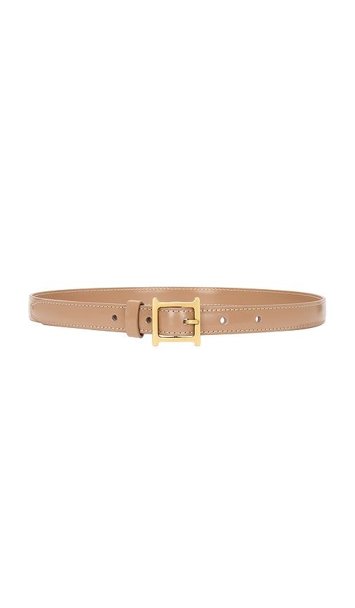 helsa logo mini waist belt in taupe.