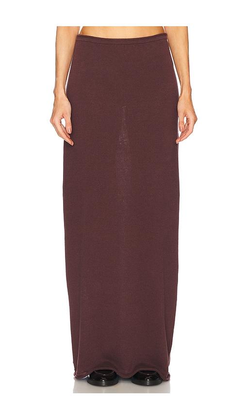 helsa palmer knit skirt in brown.