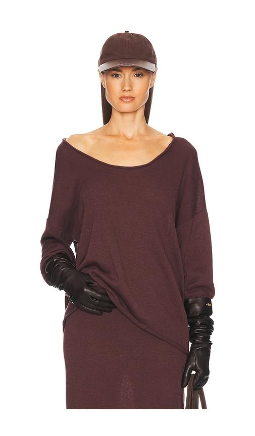 helsa palmer sweater in brown.
