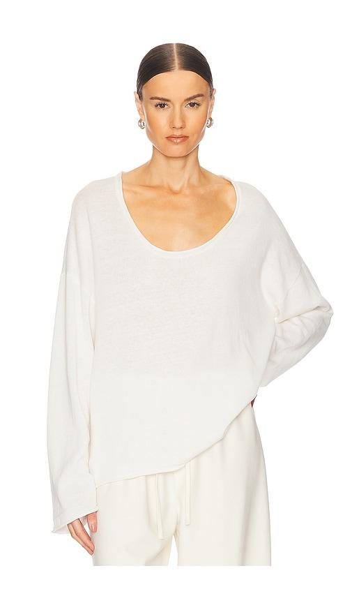 helsa palmer sweater in ivory.