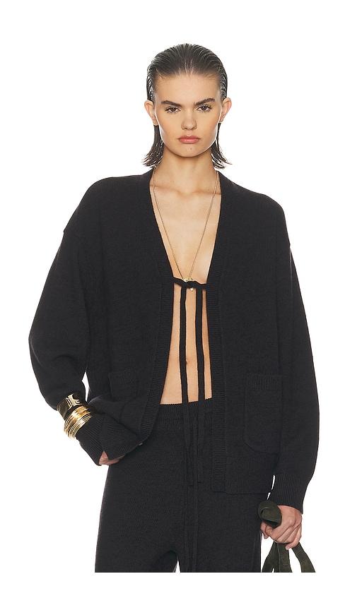 helsa paxton cardigan in brown.