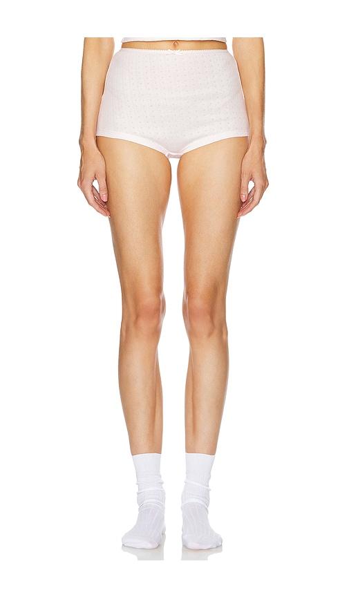 helsa pointelle boy shorts in pink.