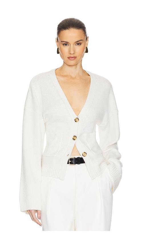 helsa sanna cardigan in ivory.