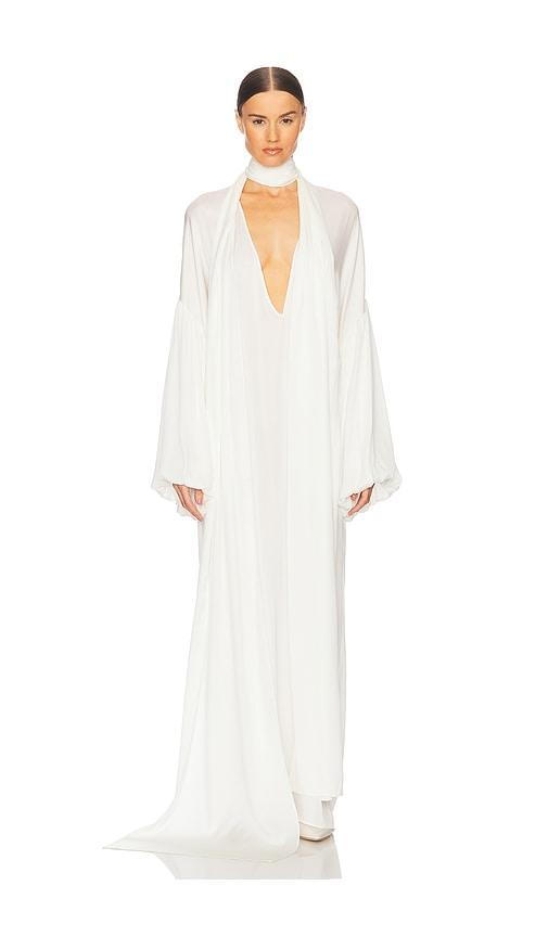 helsa serafina silk dress in white.