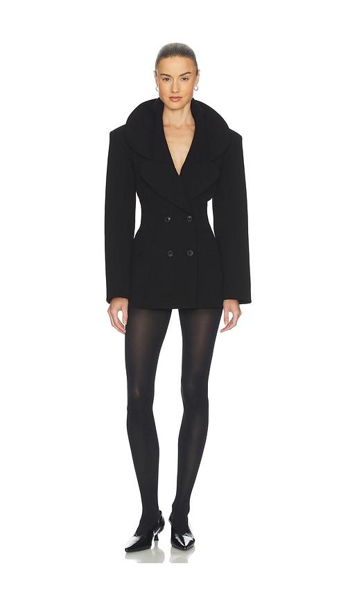 helsa the rampling blazer in thick crepe in black.