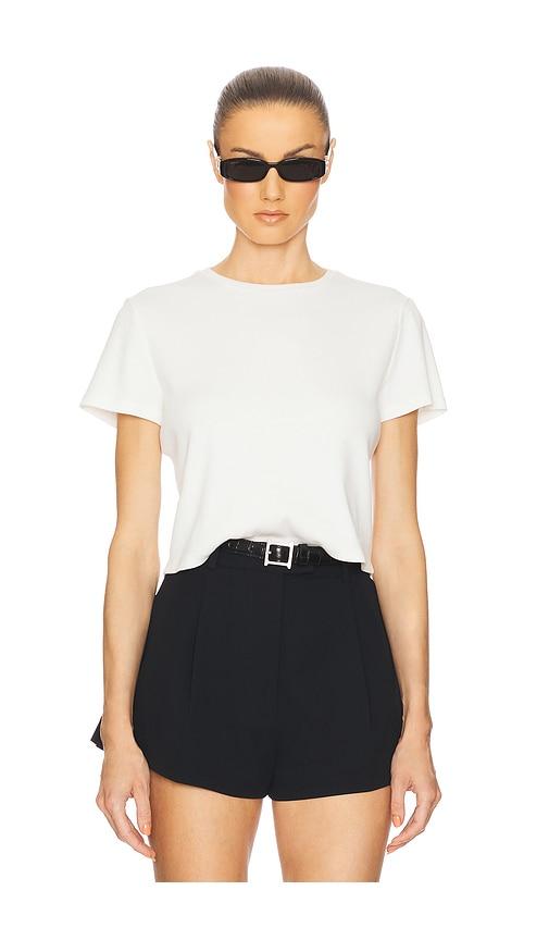 helsa the rib baby tee in white.