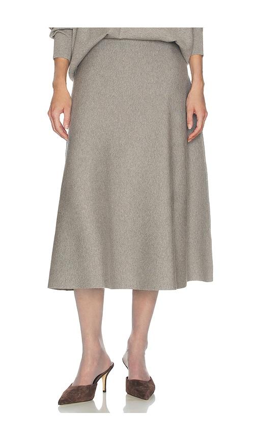 helsa xanthe knit skirt in grey.