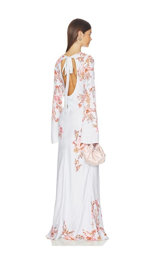 hemant and nandita back ties maxi dress in baby blue.