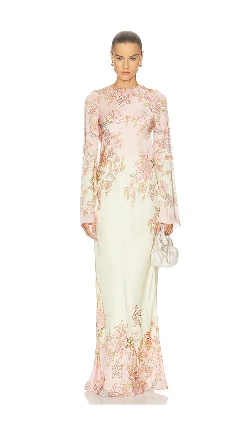 hemant and nandita back ties maxi dress in pink,yellow.