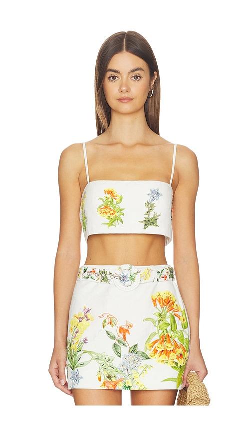 hemant and nandita bustier top in white.