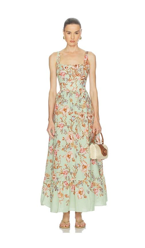 hemant and nandita corset dress in mint.