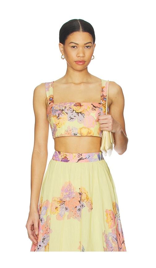 hemant and nandita corset top in lemon.