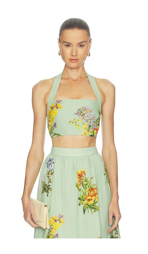 hemant and nandita crop top in mint.